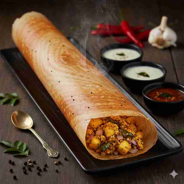 Paper Paneer Masala Dosa
